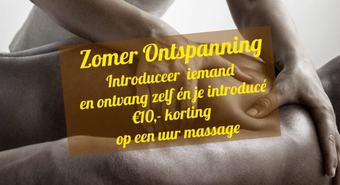 Zomerkorting at ease massage